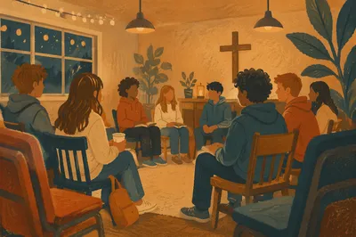 Youth Group Fellowship in Warm Church Room