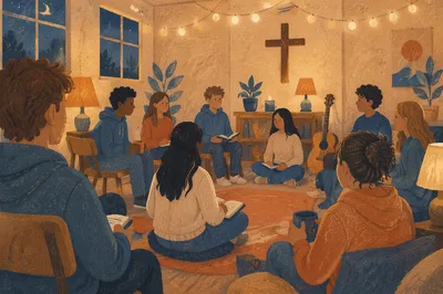Cozy Church Youth Group Evening Gathering