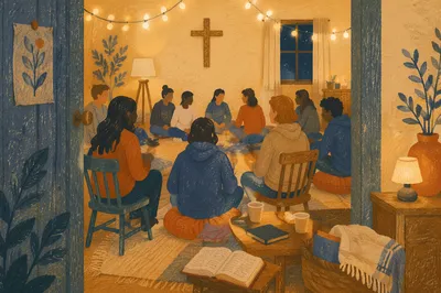 Warm Youth Group Gathering in Church Hall