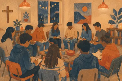 Cozy Church Youth Group Fellowship Gathering