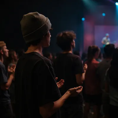 Teen Worship Gathering in Modern Church Auditorium