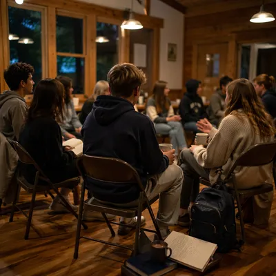 Teens Gathering After Church Youth Meeting