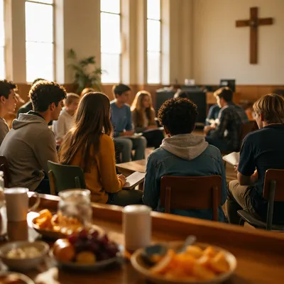 Welcoming Church Youth Group Fellowship Scene