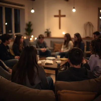 Warm Youth Group Gathering in Church Hall