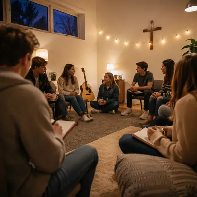 Youth Group Fellowship in Warm Church Room