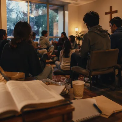 Youth Group Fellowship on a Rainy Evening