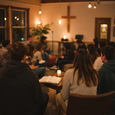 Warm Youth Group Gathering in Church Hall