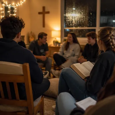 Evening Youth Group Fellowship in Church Room