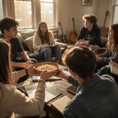 Youth Group Fellowship in Warm Church Hall