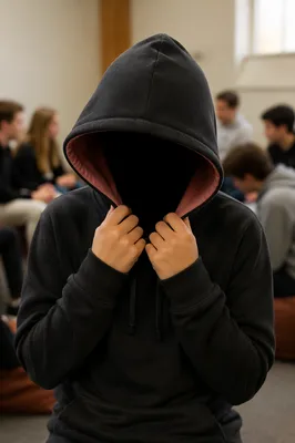 Reflective Teen at Church Youth Gathering