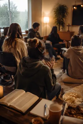 Teens Gathering for Church Youth Group