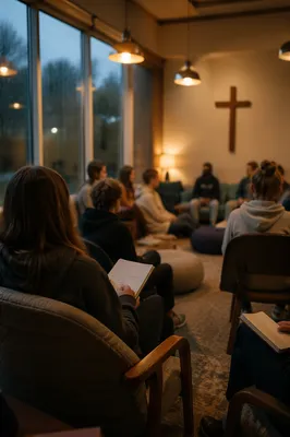 Teens Gathering in Church Fellowship Hall