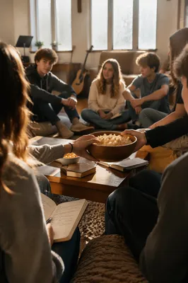 Youth Group Fellowship in Warm Church Hall