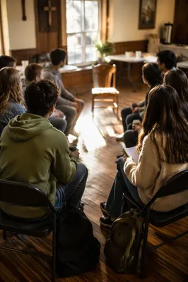 Teens Gathering in Church Fellowship Room