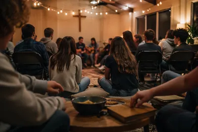 Youth Group Fellowship in Warm Church Hall