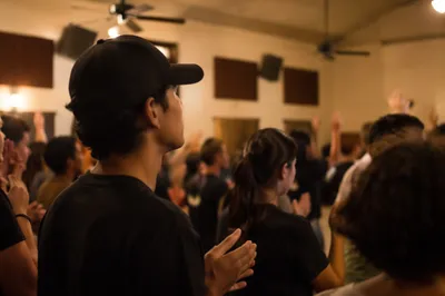 Youth Worship Gathering in Church Fellowship Hall