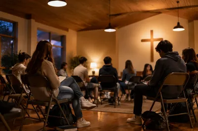 Youth Group Fellowship in Warm Church Hall
