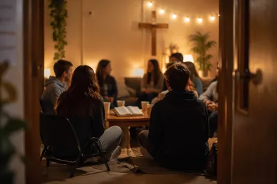 Youth Group Fellowship in Warm Church Hall