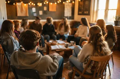 Youth Group Gathering in Church Fellowship Room