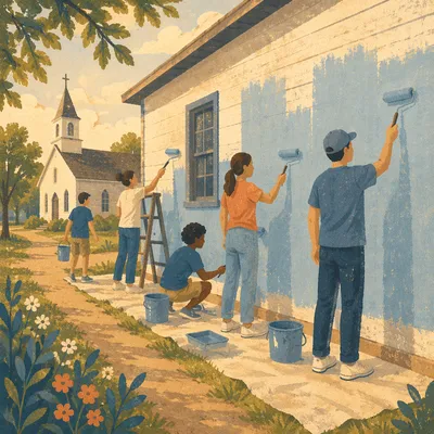 Youth Mission Trip Wall Painting Service