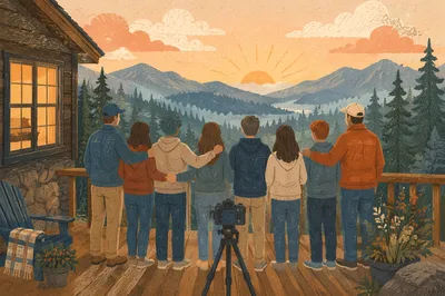 Youth Retreat Cabin Sunrise Mountain Gathering