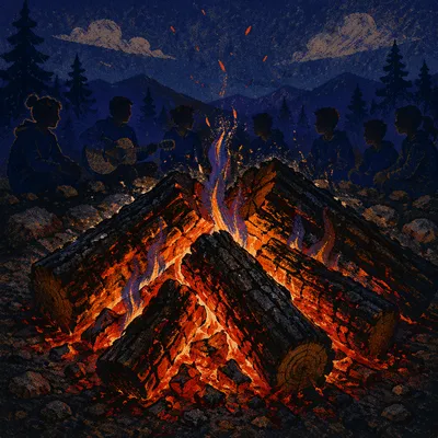 Mountain Campfire Worship at Youth Retreat