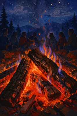 Mountain Campfire Worship at Youth Retreat