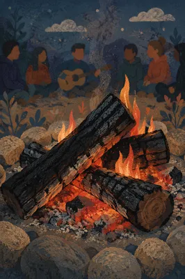 Mountain Campfire Worship at Youth Retreat