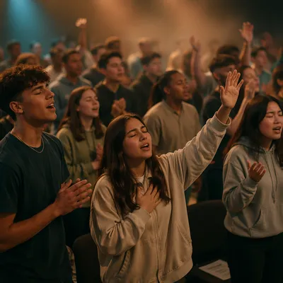 Youth Worship Gathering in Church Hall