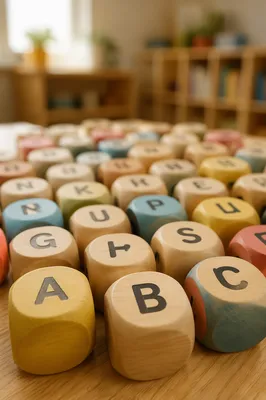 Colorful Wooden Alphabet Blocks for Early Learning