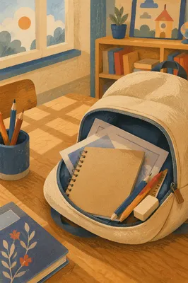 Back to School Supplies by Desk