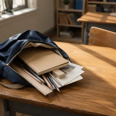 Back to School Supplies on Desk