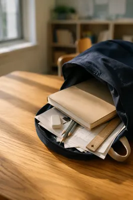 Back to School Supplies by Desk