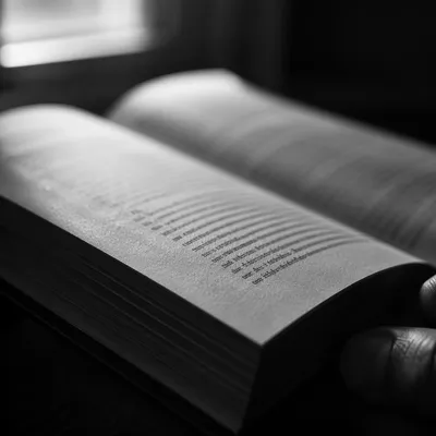 Open Book in Contemplative Window Light