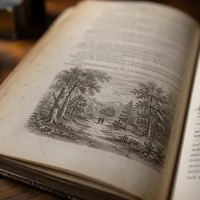 Vintage Storybook Pages in Warm Window Light