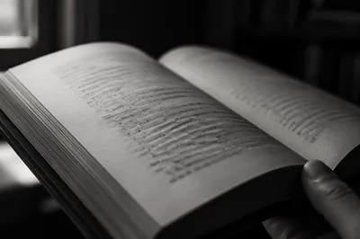 Open Book in Quiet Window Light