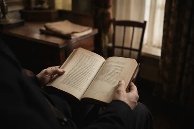 Quiet Study With Open Book