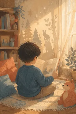 Child Reading in Quiet Wonder Nook