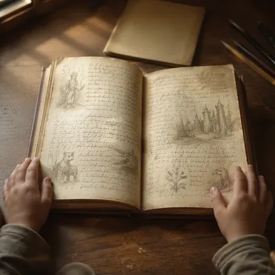 Child Discovering Wonder in an Open Storybook