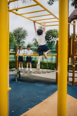 Children Playing at School Recess Playground