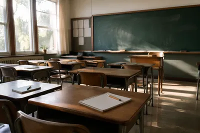 Quiet Empty Classroom Before School Begins