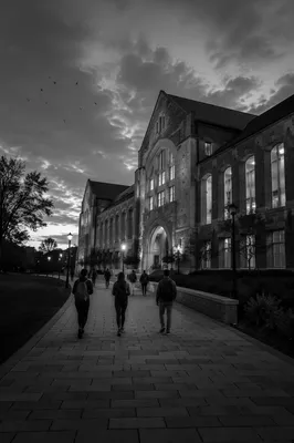 Moody College Building at Dusk