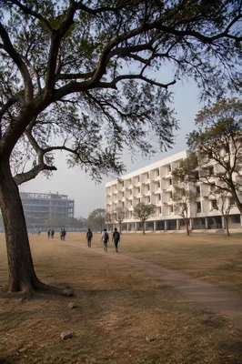 Quiet College Campus Afternoon Walk Scene
