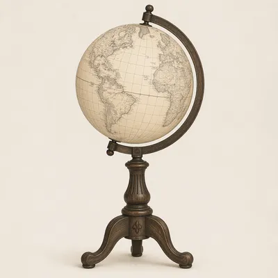 Antique Globe for Classic Geography Education