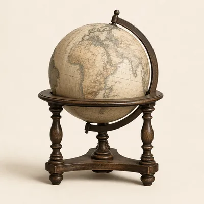 Antique Classroom Globe for Geography Education