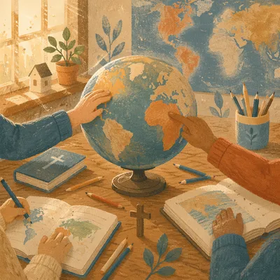Faith Classroom Globe Geography Lesson