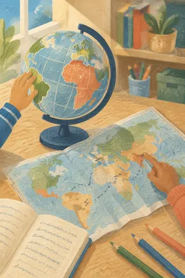 Classroom Globe and World Map Discovery