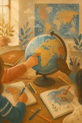Faith Classroom Globe Geography Lesson