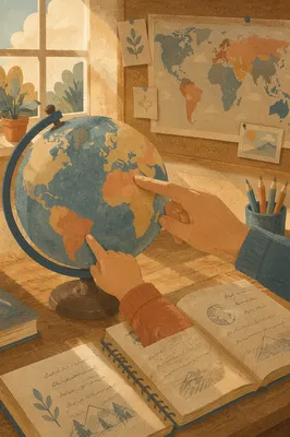 Faith-Based Geography Lesson with Vintage Globe