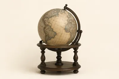 Antique Classroom Globe for Geography Education